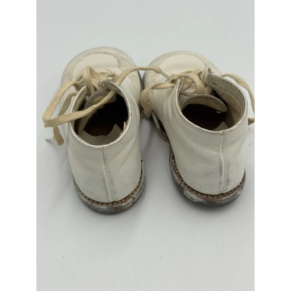 Antique Unisex Infant Toddler Baby Lace Shoes‎ Leather Vintage